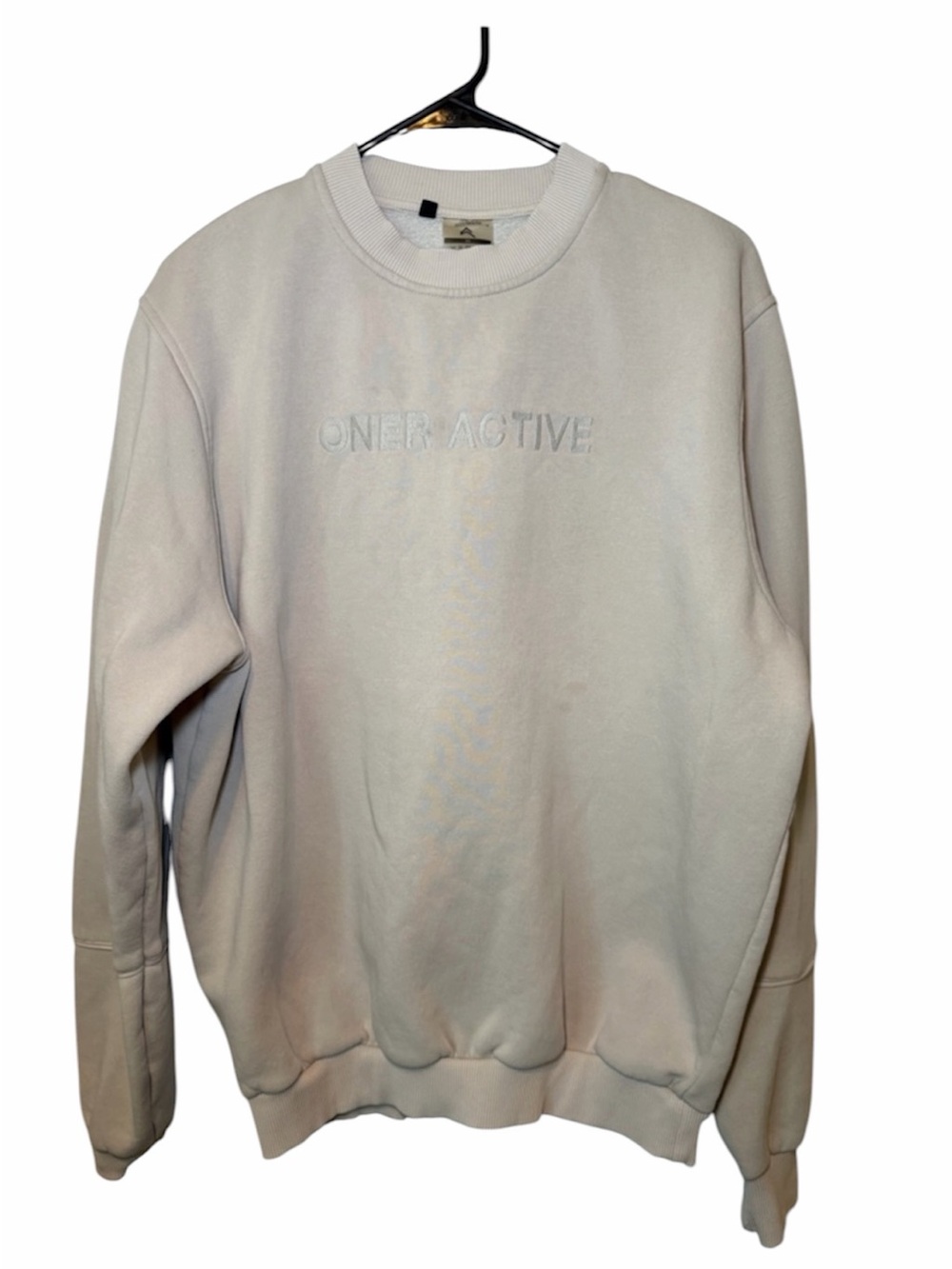 Oner Active Men’s XS Crewneck Sweatshirt - Light Cream-Flawed